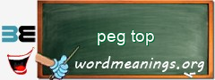 WordMeaning blackboard for peg top